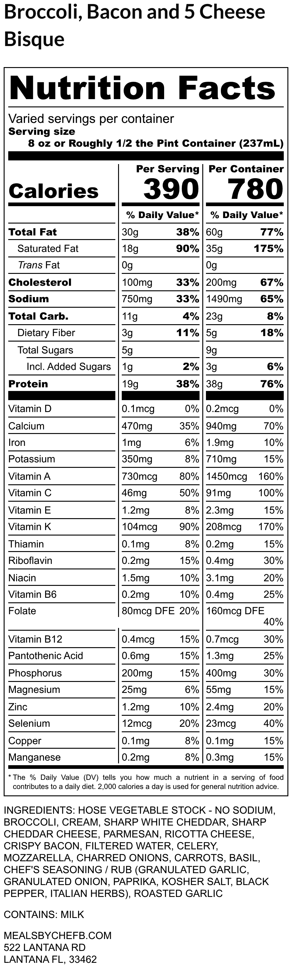 Broccoli, Bacon and 5 Cheese Bisque - Image 2