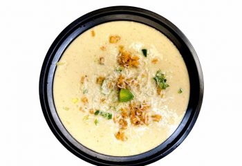Creamy Leek, Aged Parmesan & Cauliflower Soup