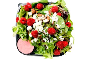 Goat Cheese, Raspberry &  Baby Organic Greens Salad
