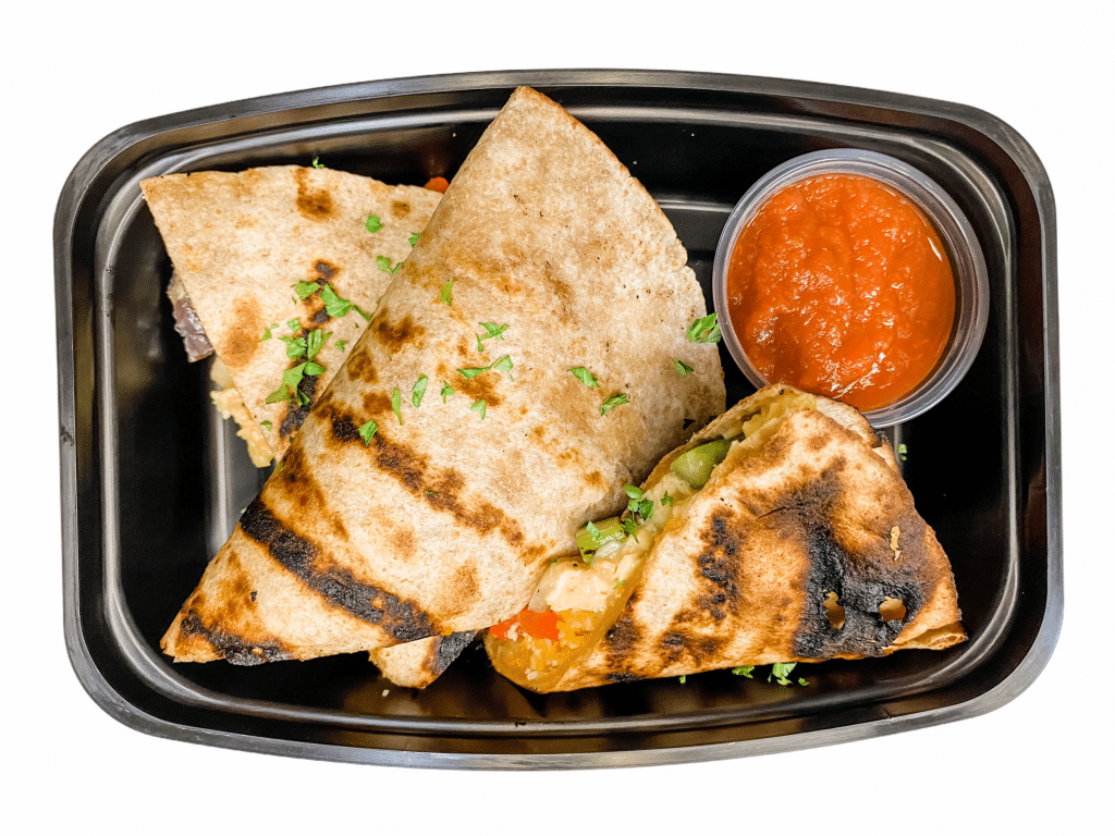 Whole Wheat ROASTED VEGGIE Breakfast Quesadilla Meal By Chef B