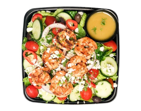 Grilled Shrimp Greek Salad