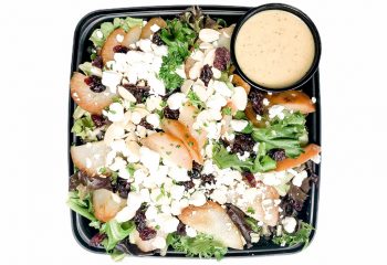 Poached Pear & Goat Cheese Salad