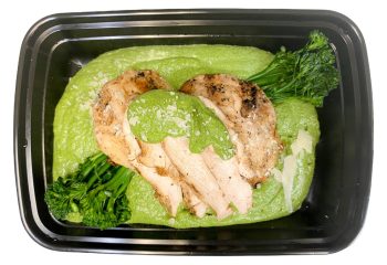 Grilled Chicken Over Broccoli Fondue