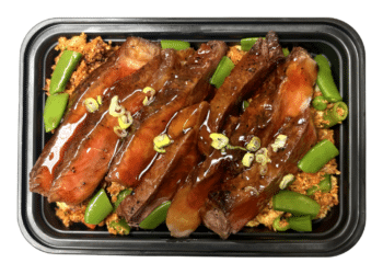 LOW CARB Teriyaki NY Strip w/ CAULIFLOWER Fried Rice