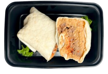 Skinny Meatloaf & Goat Cheese Puree Snack Wrap