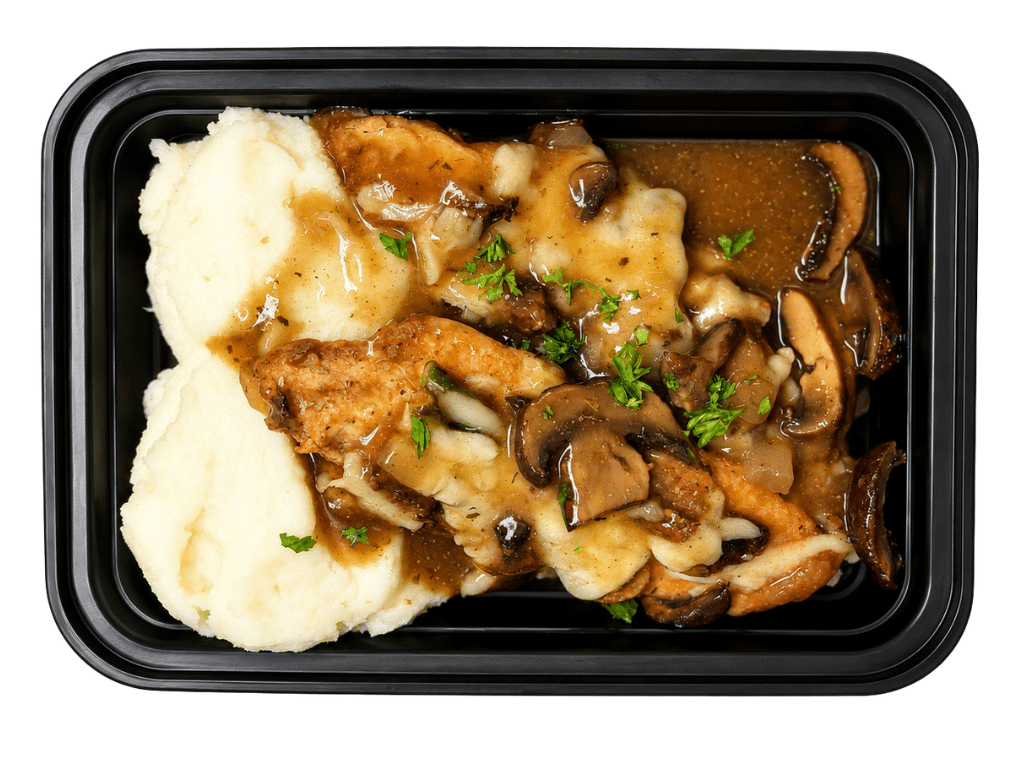 Chicken Madeira & Roasted Garlic Mash