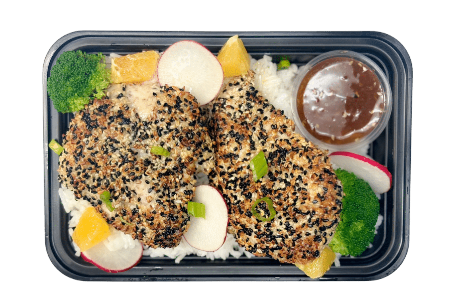 Chicken Sesame Over JASMINE RICE