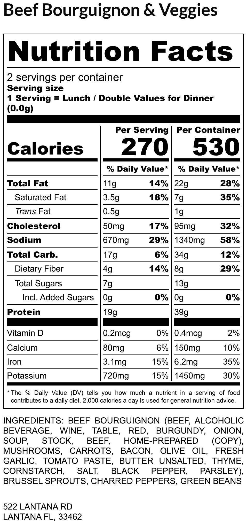 Beef Bourguignon & Veggies - Image 2