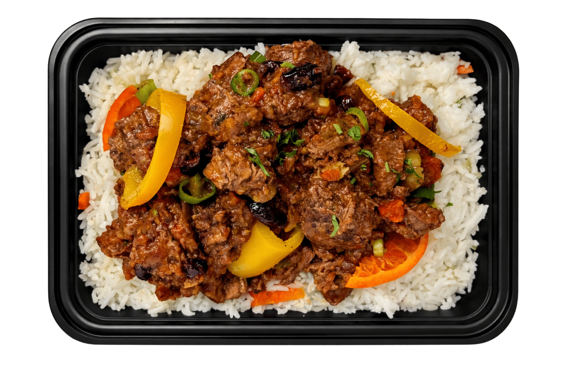 Beef Picadillo w/ Saffron Basmati Rice