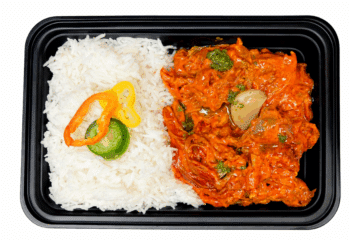 Pulled Harissa Chicken w/ Steamed Basmati Rice