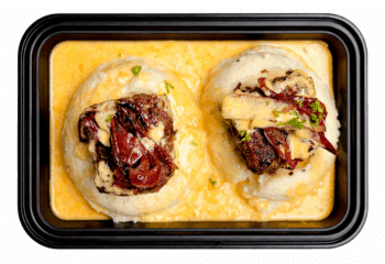 Grass Fed Organic Bistro Burger w/ Roasted Garlic Mash