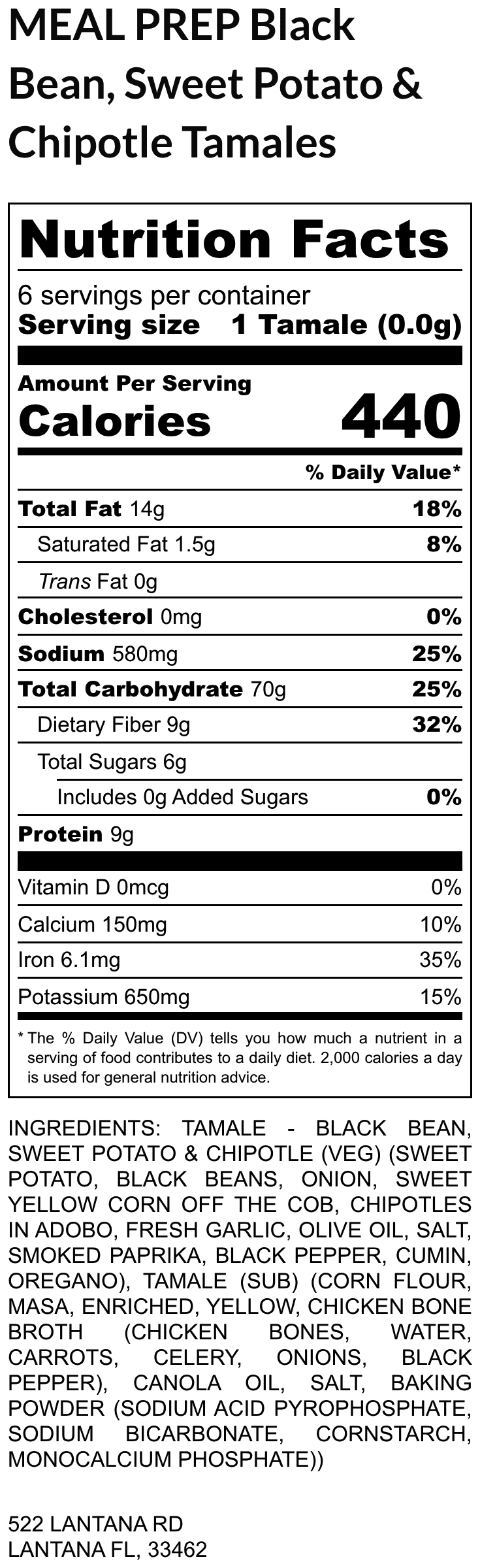 MEAL PREP Black Bean, Sweet Potato & Chipotle Tamales - Image 2