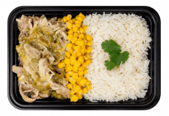 Chicken Chile Verde w/ Cilantro Basmati Rice & Steamed Corn