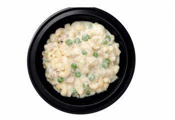 KIDS Grilled Chicken Alfredo Mac & Cheese w/ Green Peas