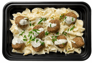 Swedish Meatballs w/ Buttered Egg Noodles