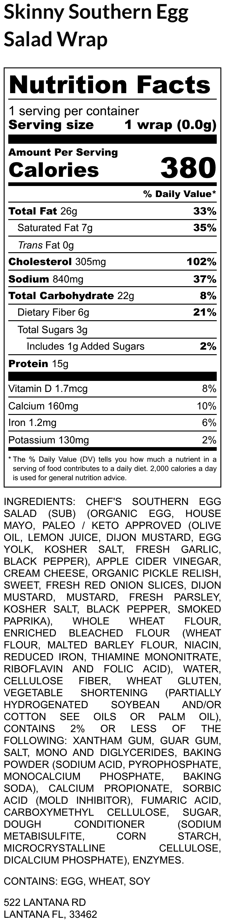 Skinny Southern Egg Salad Wrap - Image 2