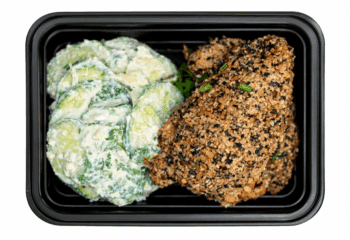 Everything Crusted Chicken with Cool Cucumber