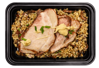 Roasted Pork Loin w/ Mushroom Barley