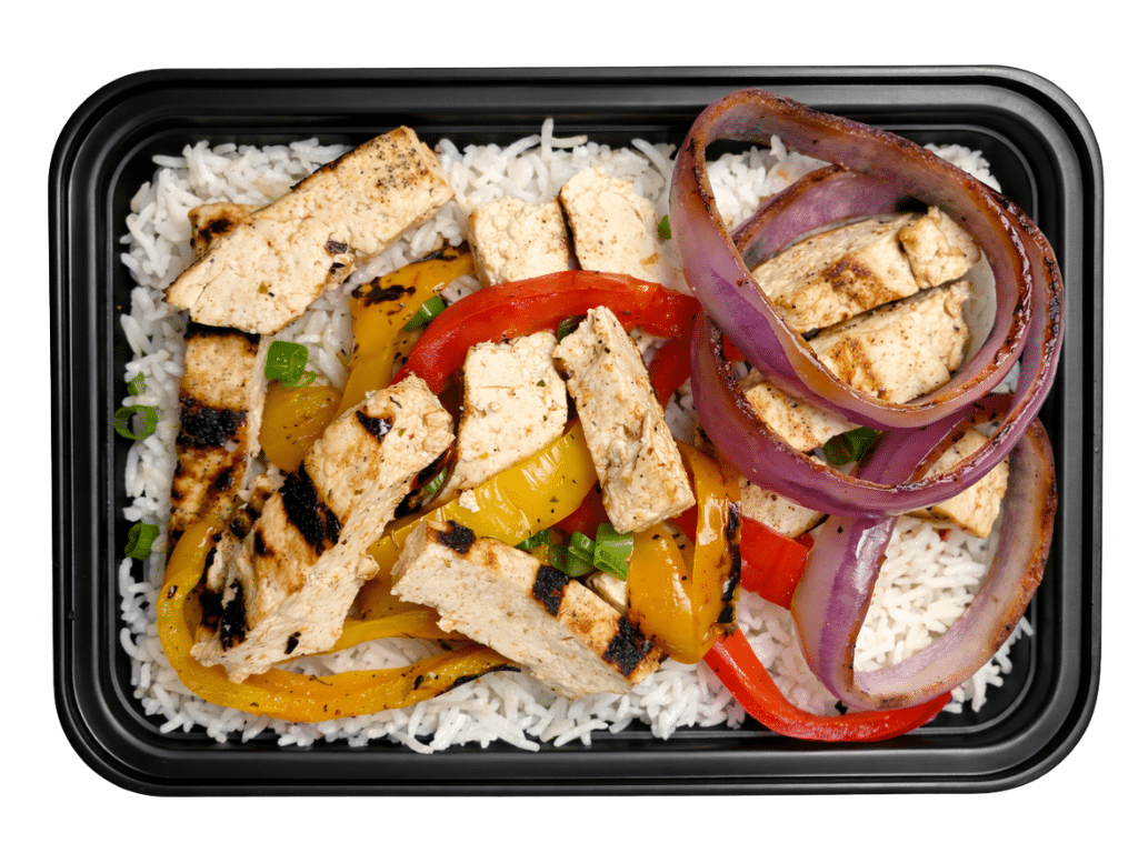 Grilled Tofu & Peppers Over Basmati Rice