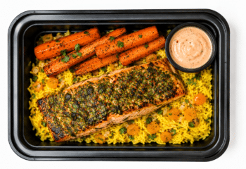 Chermoula Salmon with Saffron Apricot Rice