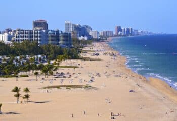 Fort Lauderdale beach and skyline, Broward County, Florida