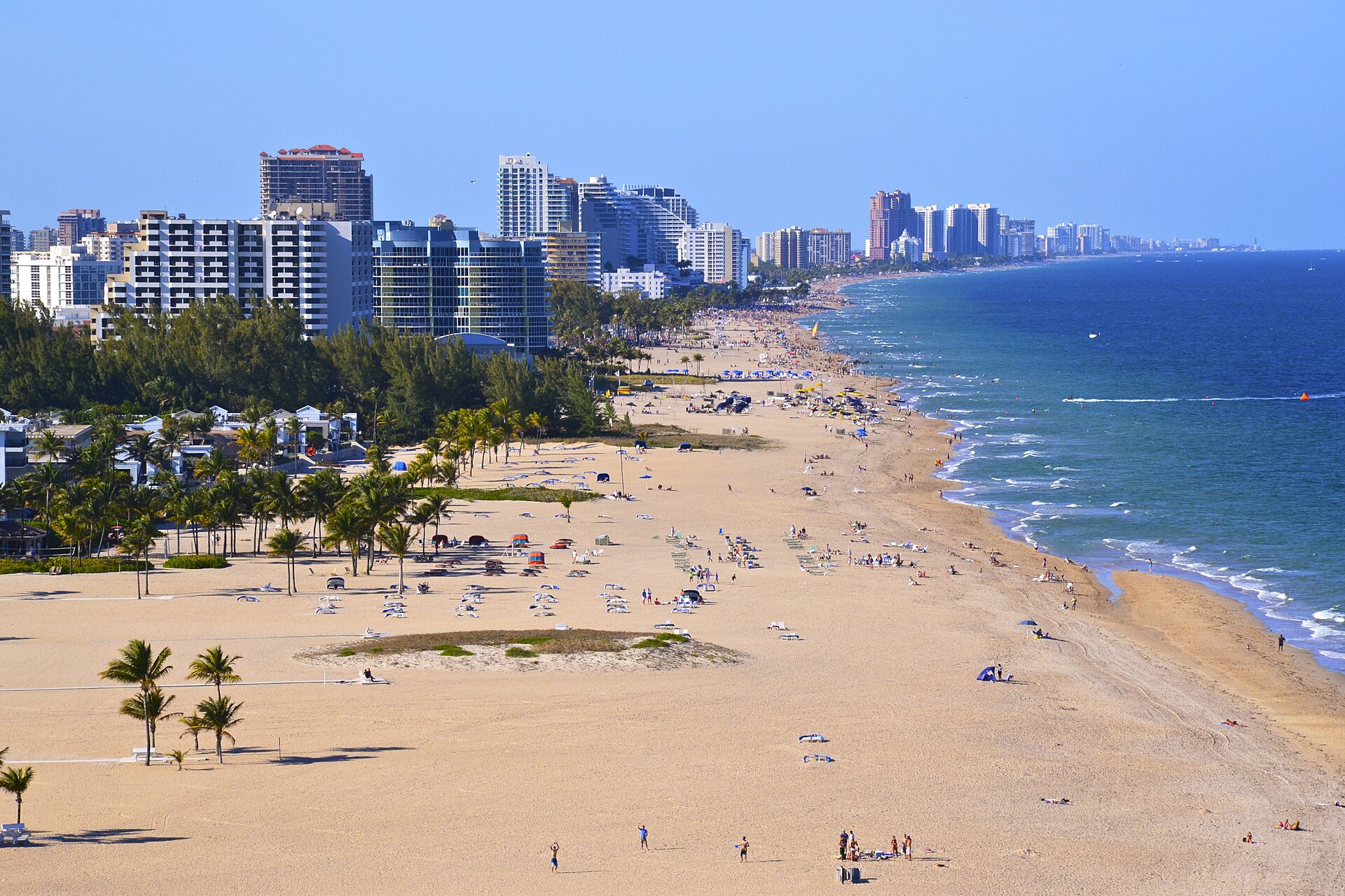 Fort Lauderdale beach and skyline, Broward County, Florida