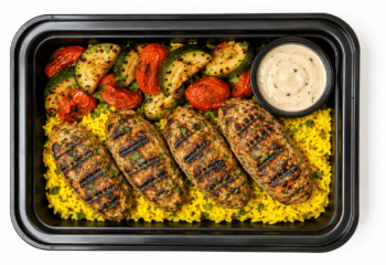 Turkey Kofta with Turmeric Basmati