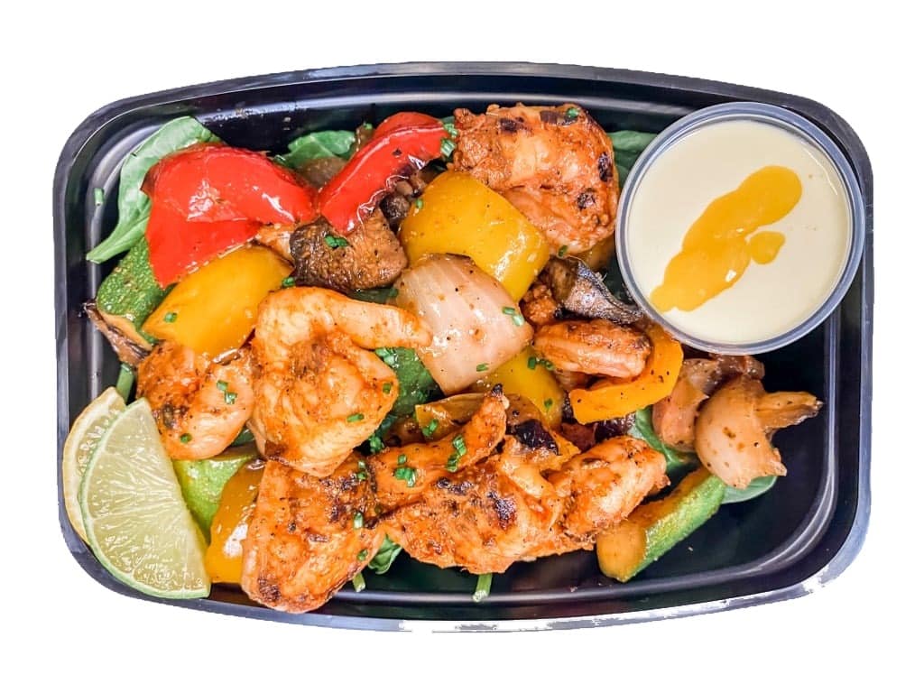 LOW CARB Grilled Shrimp w/ Mango Aioli