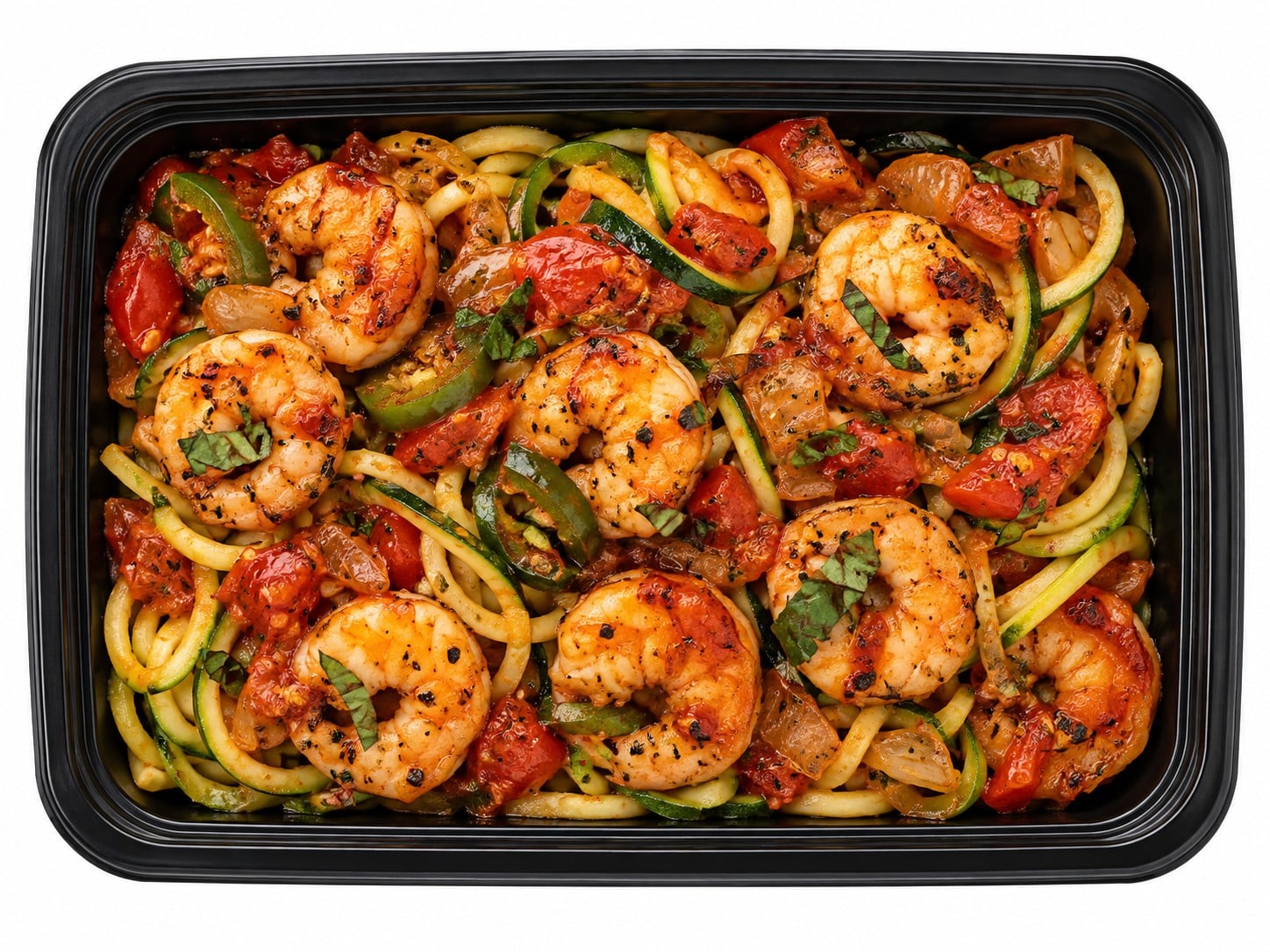 Spicy Latin Shrimp and Zucchini Noodles