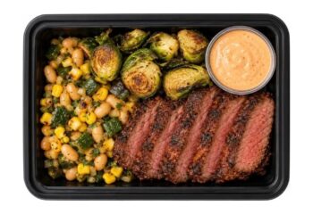 Ancho Steak with Navy Bean & Poblano Succotash
