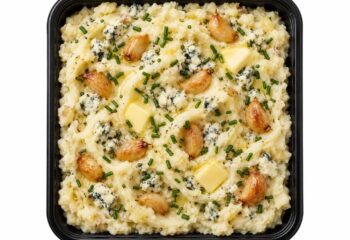 MEAL PREP Blue Cheese Roasted Garlic Mashed Potatoes