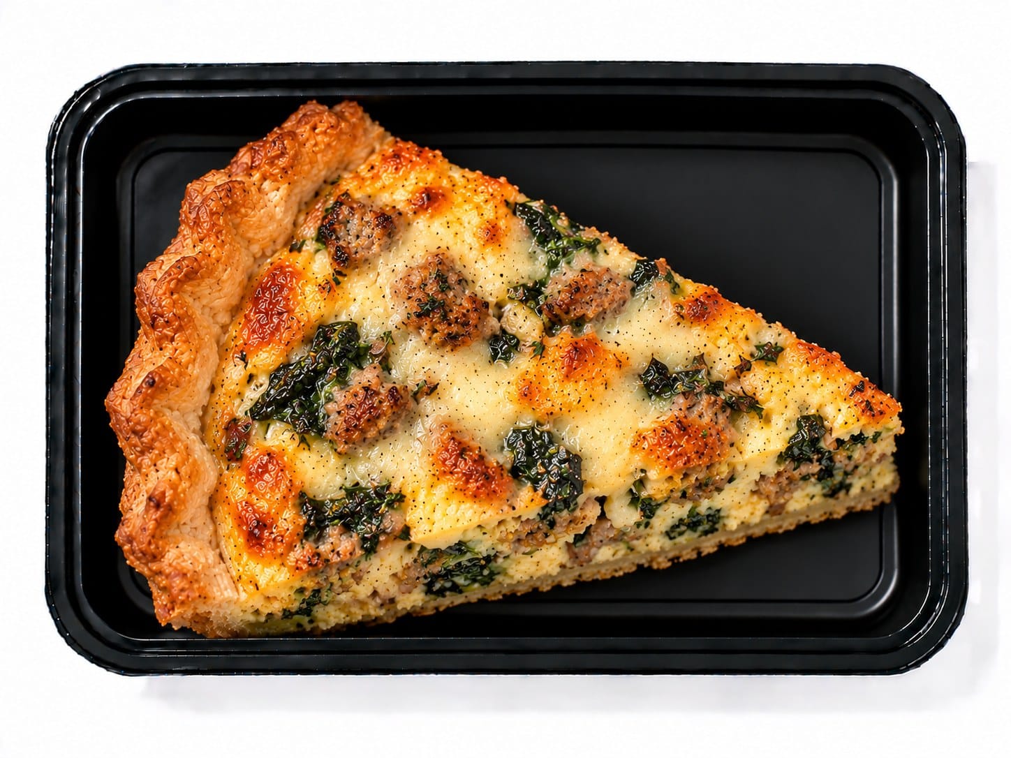 Sausage, Spinach & Swiss Quiche