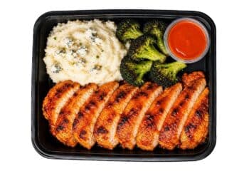 Buffalo Chicken with Blue Cheese Mashed Potatoes