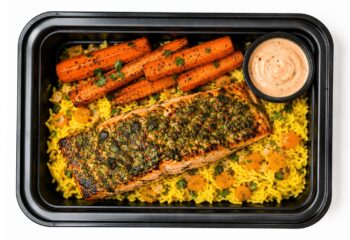 Chermoula Salmon with Saffron Apricot Rice
