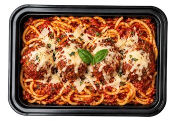 Italian CHEESY Meatballs & Spaghetti