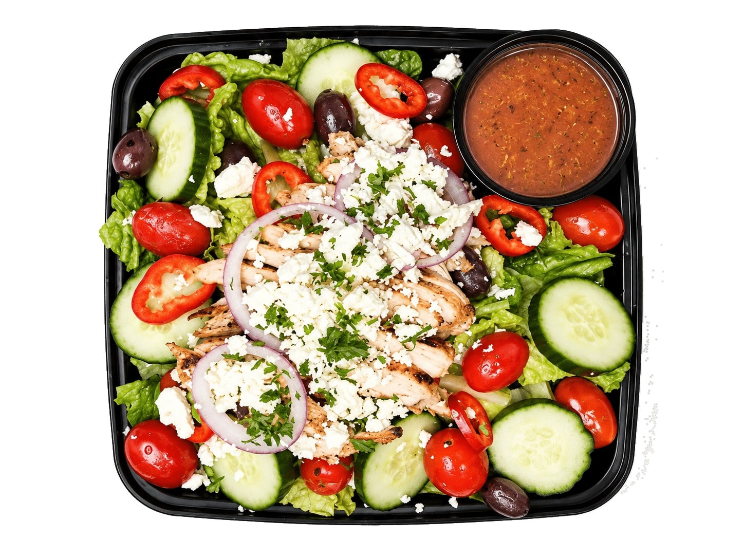 LARGE Greek Salad w/ GRILLED CHICKEN