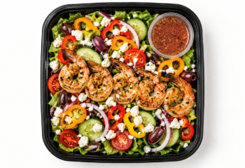 LARGE Greek Salad w/ Grilled SHRIMP