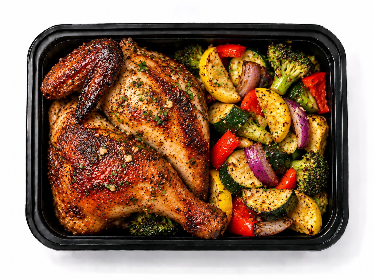 Low Carb Smoked 1/2 Chicken Dinner