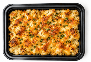 MEAL PREP Baked Cauliflower Mac N Cheese