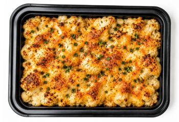 MEAL PREP Baked Cauliflower Mac N Cheese