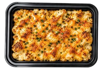 MEAL PREP Baked Cauliflower Mac N Cheese