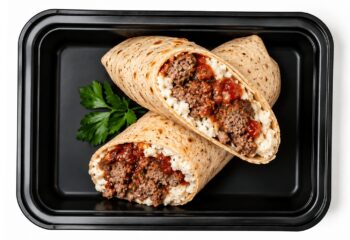 Skinny Meatloaf & Goat Cheese Puree Snack Wrap