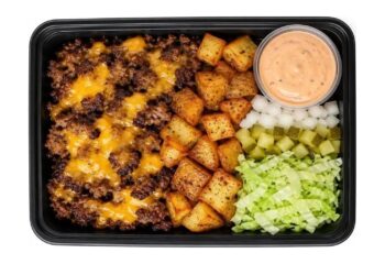 Smash Burger Bowl with Roasted Garlic Potatoes