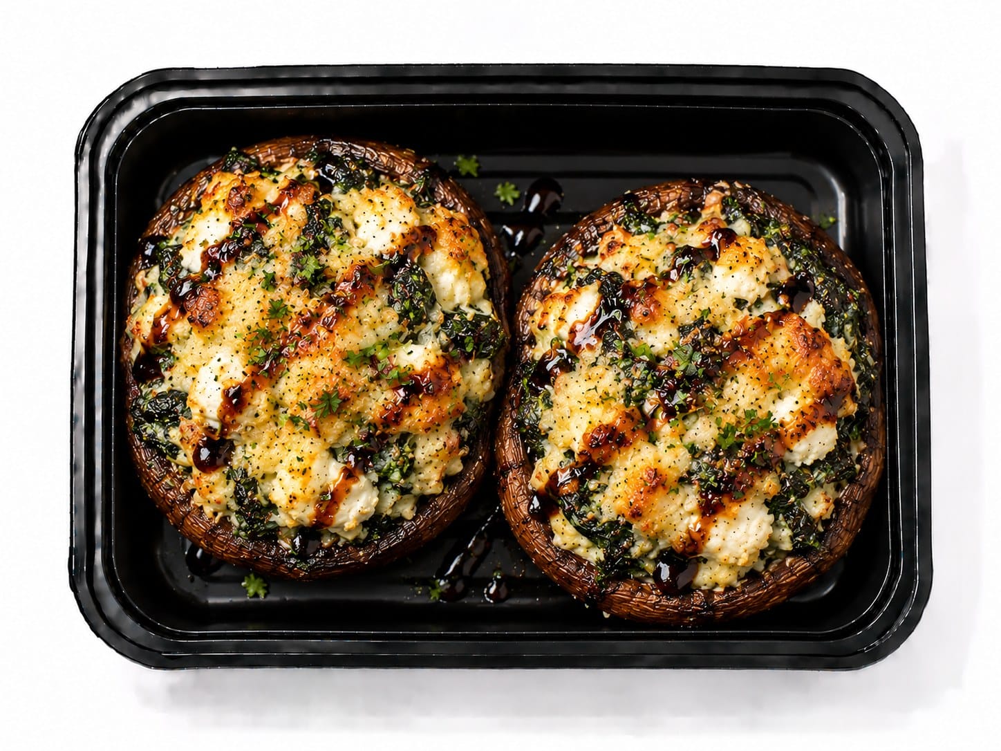 Stuffed Mushrooms w/Goat Cheese & Spinach