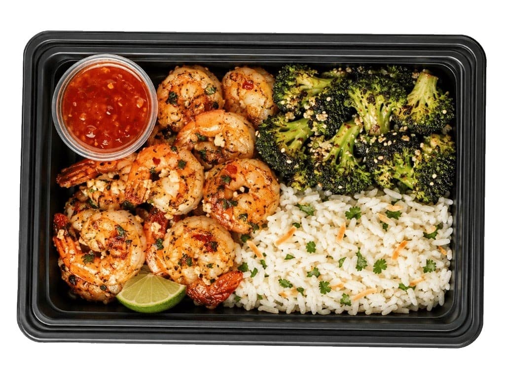 Sweet Chili Garlic Shrimp & Coconut Rice